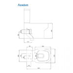 Sanitana Be You 266310 Λεκάνη ΧΠ, Π & Κ/Σ Με Κάλυμμα Thermodur - Image 2