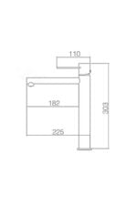 Imex Milos BDY027-3CR Μπαταρία Νιπτήρος Ψηλή - Image 3