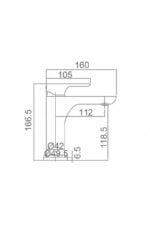Imex Nassau BDU014-1 Μπαταρία Νιπτήρος Χαμηλή - Image 2