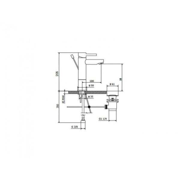 Teorema New Jabil 1178302 Ψηλή Μπαταρία Νιπτήρος A/B - Image 2