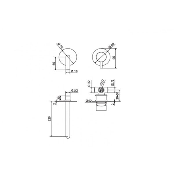 Teorema New Jabil 1178380 Μπαταρία Νιπτήρος Εντοιχισμού - Image 2