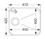Νεροχύτης Υποκαθήμενος Apell 84-47×42 εκ. - Image 2