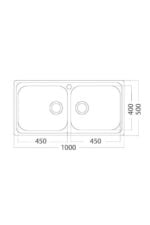 Νεροχύτης Ένθετος Apell Linear 100×50 εκ. - Image 2