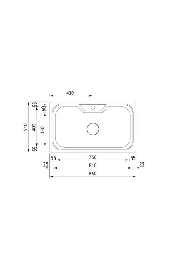 Νεροχύτης Ένθετος Apell Criteria 86×51 εκ. - Image 3
