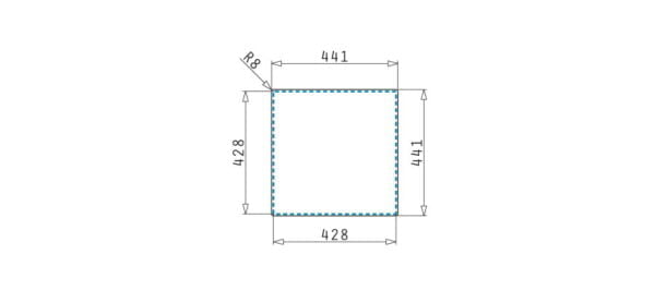 ΝΕΡΟΧΥΤΗΣ ΕΝΘΕΤΟΣ PYRAMIS Lume (40x40) 1B Inox Λείο - Image 3