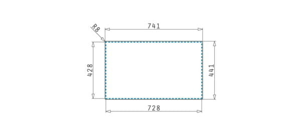 ΝΕΡΟΧΥΤΗΣ ΕΝΘΕΤΟΣ PYRAMIS Lume (70x40) 1B Inox Λείο 74x44 cm - Image 3