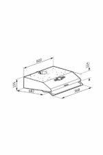 Απορροφητήρας Pyramis Απλός 60 cm με 2 Μοτέρ - Image 2