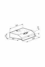 Απορροφητήρας Pyramis Απλός 70 cm με 2 Μοτέρ - Image 3