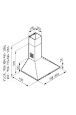 Απορροφητήρας Pyramis Καμινάδα Τετράγωνη Lux - Image 2