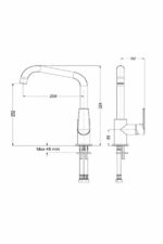 Eurorama Κlint 142515-100 Μπαταρία Κουζίνας Χρωμέ Με Υψηλό Περιστρεφόμενο Ρουξούνι - Image 2