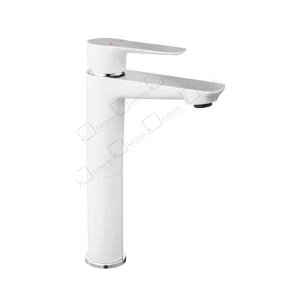 Μπαταρία νιπτήρος υψηλή ADORE White/Chrome BDR2L FERRO