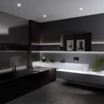 Μπαταρία νιπτήρος εντοιχισμού Black/Chrome ADORE BDR3PABLC FERRO