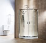 Καμπίνα NEW TEMA Hμικυκλική Διάφανη Shower Cabin NEW TEMA 1/4 Circular Clear
