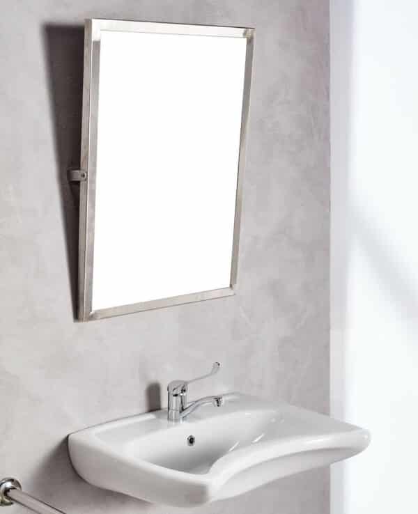 82001 ΑΜΕΑ ΚΑΘΡΕΠΤΗΣ 50x70cm ΡΥΘΜΙΖΟΜΕΝΗ ΚΛΙΣΗ & ΙΝΟΧ ΠΛΑΙΣΙΟ - Image 1