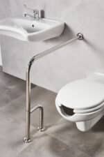 82005  ΑΜΕΑ ΜΠΑΡΑ ΣΤΗΡΙΞΗΣ ΓΩΝΙΑΚΗ 2 ΠΟΔΙΑ 75x75cm INOX ΧΡΩΜΕ - Image 3