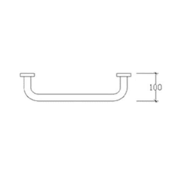 74216 ΜΠΑΡΑ 30cm INOX SS304  Φ18cm - Image 2
