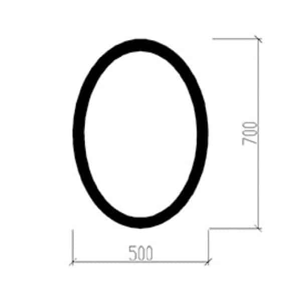 76014 ΚΑΘΡΕΠΤΗΣ ELIPS OVAL 50x70cm - Image 3