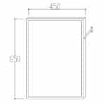 82001 ΑΜΕΑ ΚΑΘΡΕΠΤΗΣ 50x70cm ΡΥΘΜΙΖΟΜΕΝΗ ΚΛΙΣΗ & ΙΝΟΧ ΠΛΑΙΣΙΟ - Image 3