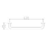 82002 AMEA ΜΠΑΡΑ ΣΤΗΡΙΞΗΣ 60cm INOX ΧΡΩΜΕ - Image 2