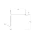 82004  ΑΜΕΑ ΜΠΑΡΑ ΣΤΗΡΙΞΗΣ ΓΩΝΙΑΚΗ 1 ΠΟΔΙ 75x75cm INOX ΧΡΩΜΕ - Image 2
