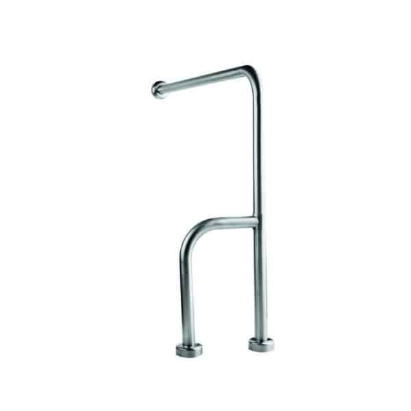 82005  ΑΜΕΑ ΜΠΑΡΑ ΣΤΗΡΙΞΗΣ ΓΩΝΙΑΚΗ 2 ΠΟΔΙΑ 75x75cm INOX ΧΡΩΜΕ - Image 1