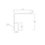 82005  ΑΜΕΑ ΜΠΑΡΑ ΣΤΗΡΙΞΗΣ ΓΩΝΙΑΚΗ 2 ΠΟΔΙΑ 75x75cm INOX ΧΡΩΜΕ - Image 2