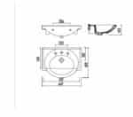 Νιπτήρας επίπλου Smile 65cm (ET165) - Image 2