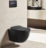 Λεκάνη Κρεμαστή FREE RIM-OFF Μαύρη Ματ (FE322.H0100) Wall-Hung Pan FREE RIM-OFF Black Matt (FE322.H0100)