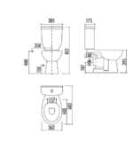 Λεκάνη Χ.Π. ATHENA Πισωστόμια / Κατωστόμια WC Set ATHENA P/S-Trap - Image 2