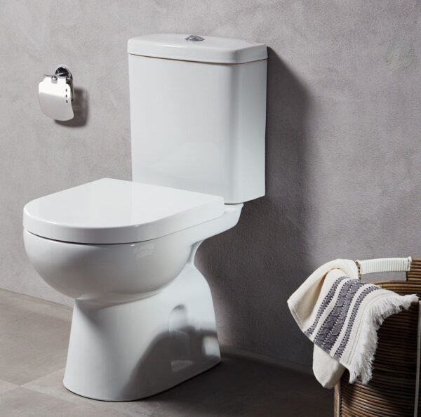 Λεκάνη Χ.Π. POINT Κατωστόμια WC Set POINT P-Trap   SLIM SOFT CLOSING THERMOPLAST (41224-2) ΧΠ P (POI 3100 TH ) - Image 1