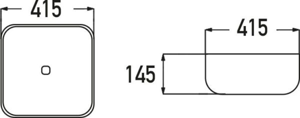 Νιπτήρας SPACE 41.5x41.5x14.5 Washbasin SPACE 41.5x41.5x14.5 - Image 2