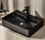 Νιπτήρας STRATA 60.5x41.5x13 Μαύρος Mατ Washbasin STRATA 60.5x41.5x13 Black Matt