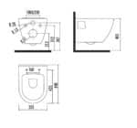 Λεκάνη Κρεμαστή RAZOR (TP325) Wall-Hung Pan RAZOR (TP325) με κάλυμμα - Creavit - Image 3