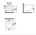 Λεκάνη Κρεμαστή QUADRO (TP326) Wall-Hung Pan QUADRO (TP326) με Κάλυμμα Soft Close Λευκή - Image 3
