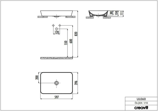 UL060 ULTRA ΝΙΠΤΗΡΑΣ 40x60cm ANTHRACITE MATT - Image 3