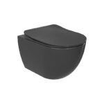 Λεκάνη Κρεμαστή FREE RIM-OFF Μαύρη Ματ (FE322.H0100) Wall-Hung Pan FREE RIM-OFF Black Matt (FE322.H0100) - Image 3