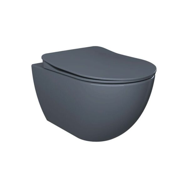 Λεκάνη Κρεμαστή FREE RIM-OFF Ανθρακί Ματ (FE322.60100) Wall-Hung Pan FREE RIM-OFF Anthracite Matt (FE322.60100) - Image 3