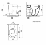 Λεκάνη Υ.Π. BTW FREE (FE350)Με Κάλυμμα Soft Closing - Image 2