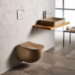 Λεκάνη Κρεμαστή FREE Καπουτσίνο Ματ (FE320.F0100) Wall-Hung Pan FREE Cappuccino Matt (FE320.F0100) ΜΕ ΚΑΛΥΜΜΑ
