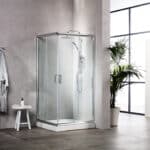 Καμπίνα NEW TEMA Τετράγωνη Διάφανη Shower Cabin NEW TEMA Square Clear