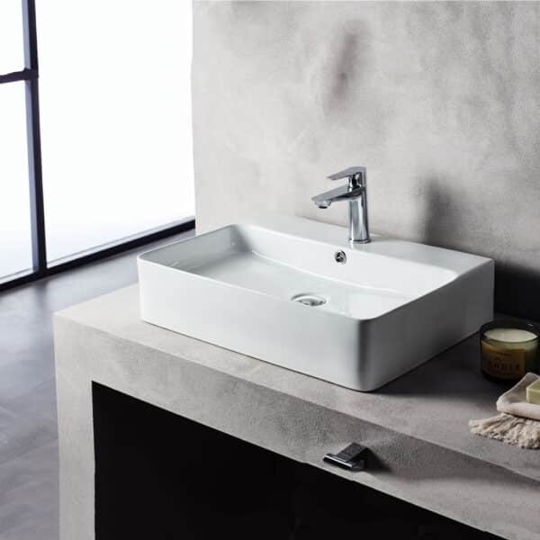 Νιπτήρας NEW STRATA WIDE 60.5x41.5cm Washbasin NEW STRATA WIDE 60.5x41.5cm - Image 1