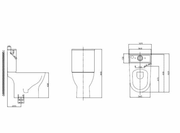 Λεκάνη Χ.Π. TONIC RIM-OFF Κατωστόμια WC TONIC RIM-OFF S-TRAP - Image 2