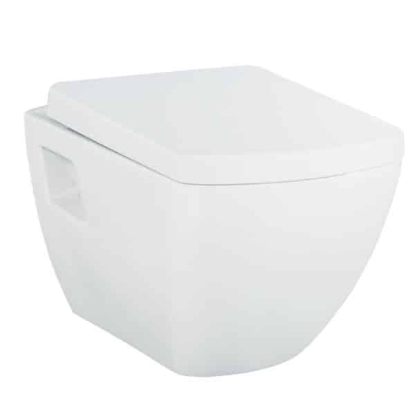 Λεκάνη Κρεμαστή QUADRO (TP326) Wall-Hung Pan QUADRO (TP326) με Κάλυμμα Soft Close Λευκή - Image 2