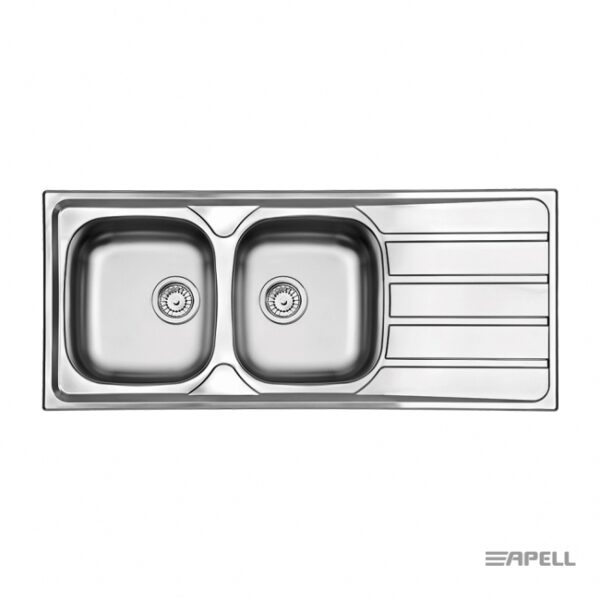 Νεροχυτης Area 116x50 Apell Inox Λειο - Image 1