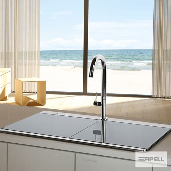Νεροχυτης Iris 89,7χ51 Apell Inox Glass - Image 1