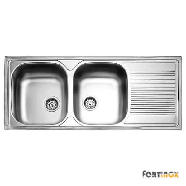 Νεροχυτης Valley 116x50 Fortinox Inox Λειο - Image 1