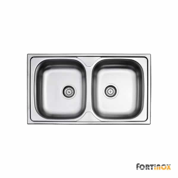 Νεροχυτης Valley 86x50 Fortinox Inox Λειο - Image 1