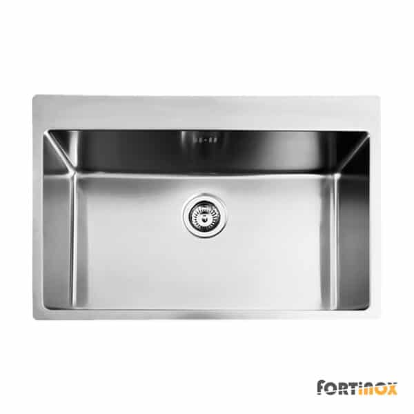 Νεροχυτης Squadro 76x50,5 Fortinox Inox Λειο - Image 1