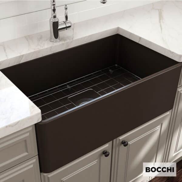 Νεροχυτης Επικαθημενος  76x46 Bocchi Brown Matt - Image 1