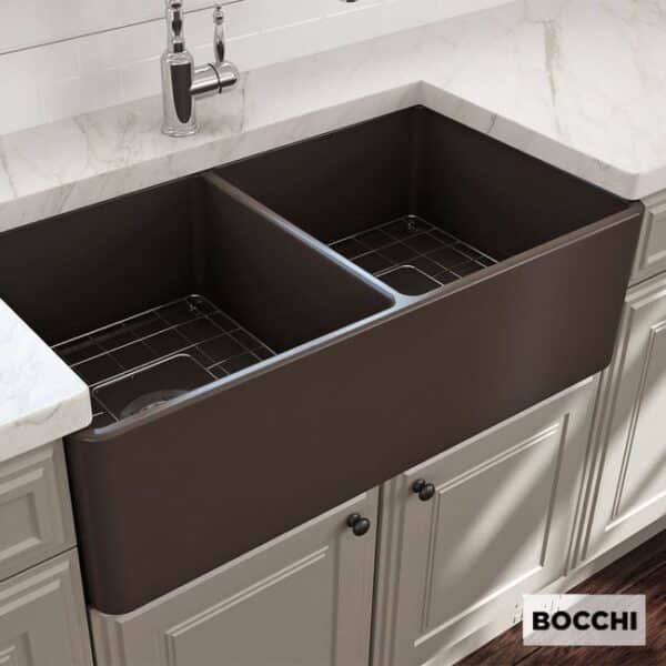 Νεροχυτης Επικαθημενος  84x46 Bocchi Brown Matt - Image 1